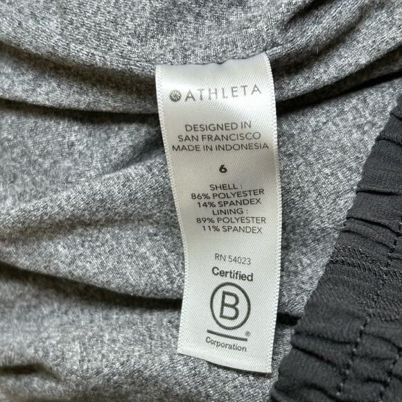 Athleta Brooklyn Textured Lined Joggers Women's 6 Black Camouflage Athleisure - Picture 11 of 11